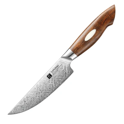 Afbeelding van Xinzuo Steakmes van 110 laags Damascus staal Ongeëvenaarde scherpte en Uniek design mooie giftbox / bewaardoos handvat Woestijnijzerhout B46D Series