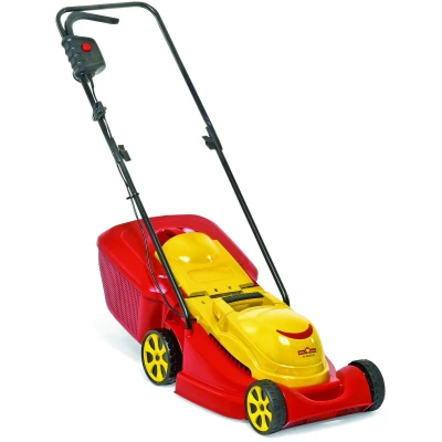 Afbeelding van Wolf Garten Elektromaaier S3200e Grasmaaier 32 cm 30 l Rood Geel 1000 Watt