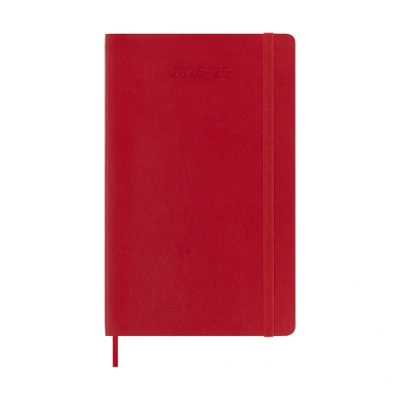 Image de Agenda civil Moleskine 18 mois Semainier Grand Format Souple Rouge