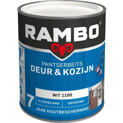 Afbeelding van Rambo Pantserbeits Deur &amp; Kozijn Dekkend Zijdeglans Wit 1100