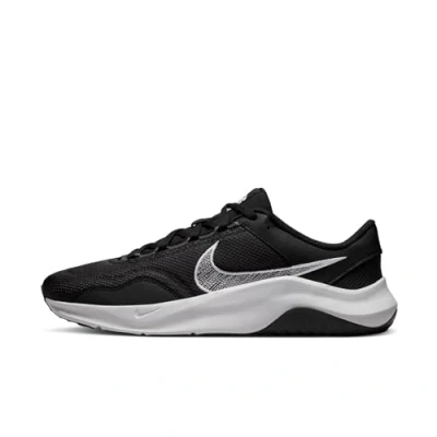 Afbeelding van Nike Performance Legend Essential 3 Trainingsschoen, Heren, Maat: 45.5, Black/iron grey/white Textiel/ synthetisch