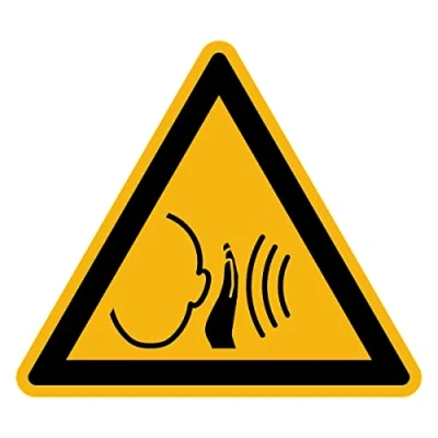 Afbeelding van ISO7010 Sticker Danger Warning NF Waarschuwing, driehoekig, gelamineerd, waterbestendig, UV bestendig, hard geluid, 40 x cm