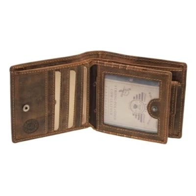 Afbeelding van GreenBurry Lederen Vintage Portemonnee RFID