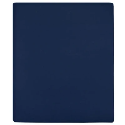 Afbeelding van Hoeslakens 2 st jersey 100x200 cm katoen marineblauw