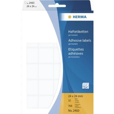 Afbeelding van Etiket HERMA 2460 24x24mm wit 768stuks