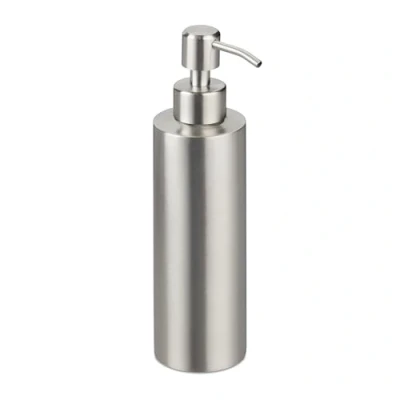Afbeelding van Relaxdays zeeppompje 300 ml rvs keuken toilet mat zilver