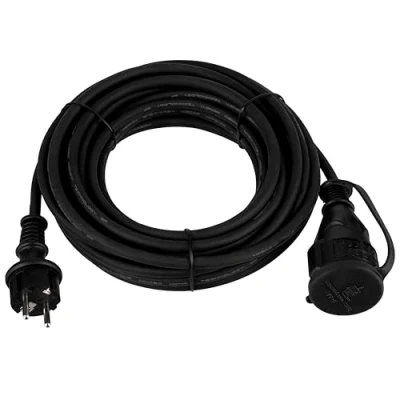 Afbeelding van REV 0065109 Stroom Verlengkabel 16 A Zwart 10.00 m H05RR F 3G 1,5 mm²