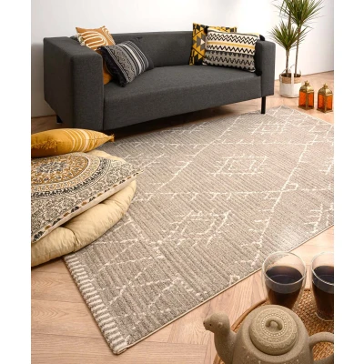 Afbeelding van Berber Vloerkleed Beni Ouarain Sufian Lichtgrijs/crème 160x230 Cm