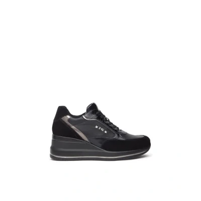 Afbeelding van Nero Giardini I514130D Baskets Femme en Suède, Peinture, Cuir Et Matériel Technique, Noir , 38 EU