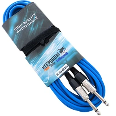 Afbeelding van KEEPDRUM GC 004 BL gitaarinstrumentenkabel, 6 m, jack op 6,3 mm jack, blauw