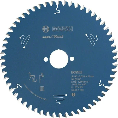 Image de BOSCH 2608644050 lame de scie circulaire Expert pour le bois, 190 x 30 2.6 mm, 56T
