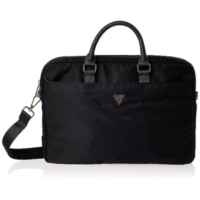 Afbeelding van GUESS Nylon Triangle Logo Handtas Zwart