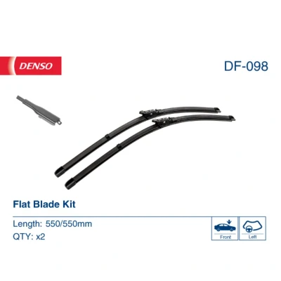 Afbeelding van Ruitenwisser Denso DF 098 Flat blade wisserblad MERCEDES BENZ: SLK