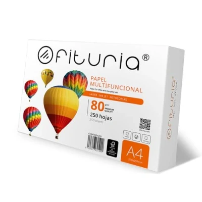 Afbeelding van Ofituria 250 vellen A4 multifunctioneel papier voor printers en kopieerapparaten, wit, werkomgevingen thuisgebruik, 80 g/m²