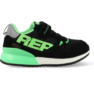 Afbeelding van Replay Sneakers laag voor kinderen, Maat: 34, Black Leer