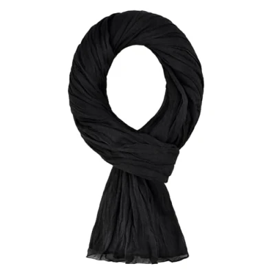 Afbeelding van haarsjaal Cheche, Sjaal of Omslagdoek Materiaal: 100% katoen, 200 x 110 cm, voor dames en heren, stola bruiloft, ideaal winter zomer, meer dan 50 effen chique kleuren,
