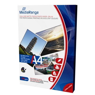 Afbeelding van MediaRange dubbelzijdig mat A4 (210x297mm) inkjet fotopapier 50 vellen 200 gr/m²