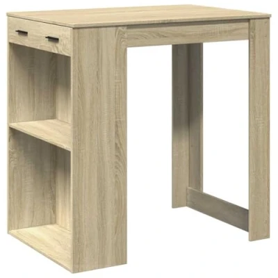 Afbeelding van vidaXL Bartafel 102x70x103,5 cm bewerkt hout sonoma eikenkleurig