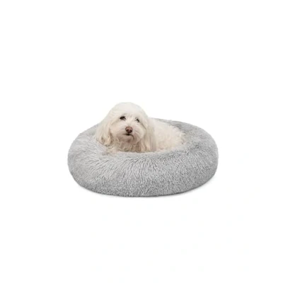 Afbeelding van dibea hondenbed, rond, hondenkussen, hondensofa, kattenbed, donut, grootte en kleur naar keuze, lichtgrijs