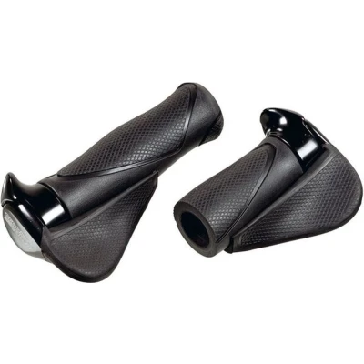 Afbeelding van Handvatpaar Ergotec MF1 large kraton / aluminium 130+130 mm zwart