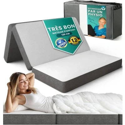 Afbeelding van DYNMC You vouwmatras 120x195x14 cm opvouwbaar logeermatras middelhard H3 test ZEER GOED Oeko TEX gecertificeerd opklapbaar logeerbed met hoes matras vloermatras voor kinderkamer