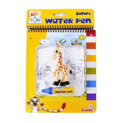 Afbeelding van Simba Art und Fun 106334635 Water Pen Safari kleurboek, giraffe, 9 cm, waterborstel, 4 magische pagina&#039;s, 17 x 19 vanaf 3 jaar