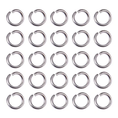 Afbeelding van PandaHall 10 g roestvrijstalen verbindingsringen voor het maken van sieraden, 6 x 1 mm, 100 stuks/10
