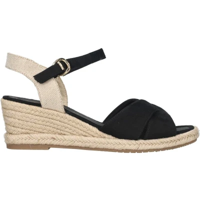 Afbeelding van Tamaris Sandalen met sleehak, Dames, Maat: 39, Black Textiel