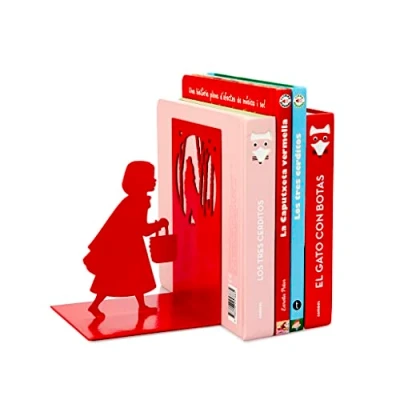 Afbeelding van Balvi Boekensteun Roodkapje Rood Metaal