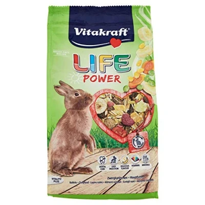 Afbeelding van 600g Vitakraft Life Power dwergkonijnenvoer voor kleine dieren