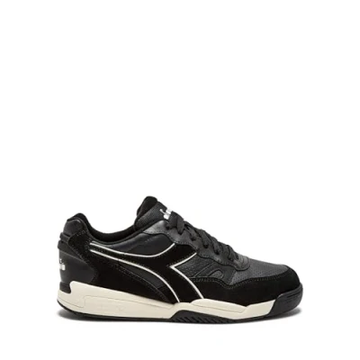 Afbeelding van Diadora Winner Unisex Sneakers laag, Maat: 37, Black Leer en imitatieleer