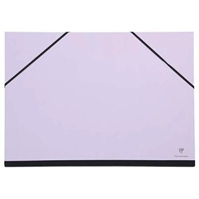 Image de Clairefontaine 144803C Un carton à dessin fermeture élastiques 28x38 cm, Lilas