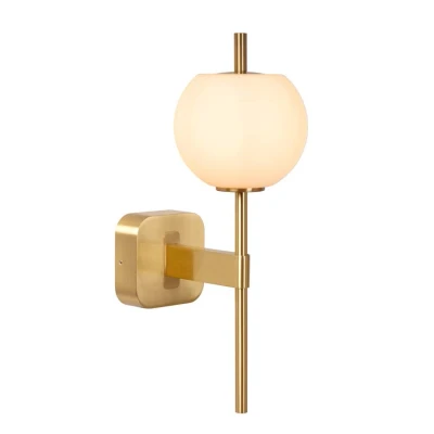 Afbeelding van Lucide ELDA Wandlamp Badkamer 1xG9 IP44 Mat Goud / Messing