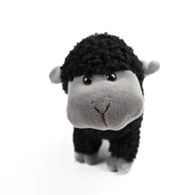 Afbeelding van lilizzhoumax Schapen Pluche 18cm/7&quot; Staand Simulatie Speelgoed Zachte Poppen Wilde Dieren Cadeau voor Kinderen Vrienden Zwart