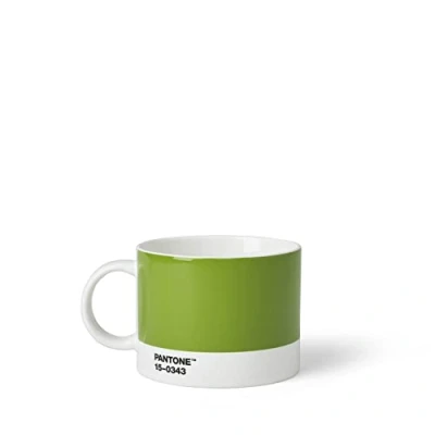 Afbeelding van Pantone Theekop en schotel Bone China Green 15 0343