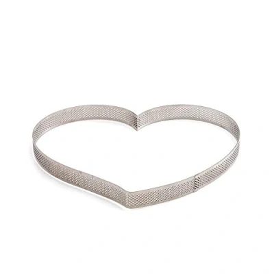 Afbeelding van Taartring Hart Geperforeerd RVS 18x16x3,5cm
