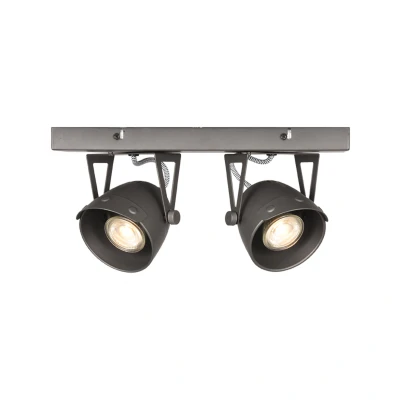 Afbeelding van LED spot cap 2 lichts grijs