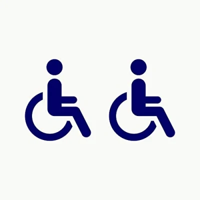 Afbeelding van Autodomy Stickers voor handicaps, 2 stuks, auto, bestelwagen, vrachtwagen (blauw)
