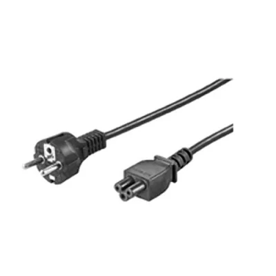 Afbeelding van MicroConnect Power Cord CEE 7/7 C5 1.8m Black, H05VV F3x0.75mm2 CU, Male Female