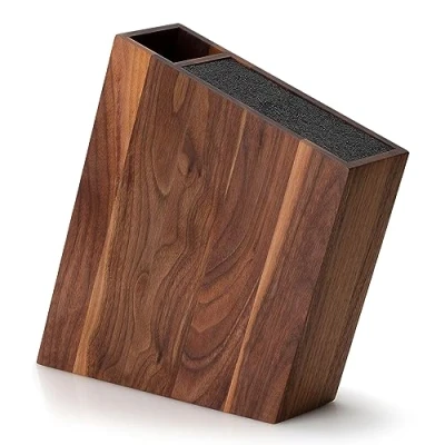 Afbeelding van Continenta Messenblok in Hout Notelaar 31x24.5x8cm Messen niet Inbegrepen