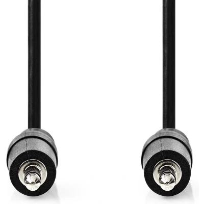 Afbeelding van Nedis Stereo Audiokabel 3,5 mm Male Vernikkeld 1.50 m Rond Zwart Doos