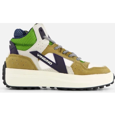 Afbeelding van Vingino Joshua MID Sneakers hoog voor kinderen, Maat: 34, Multi army Leer