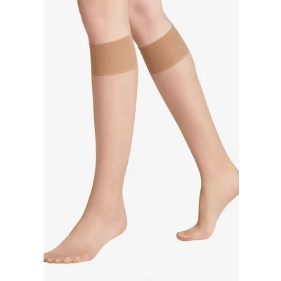 Afbeelding van FALKE Seidenglatt licht glanzend Ultra Sheer 15 Denier kniekousen dames beige Maat 39 42