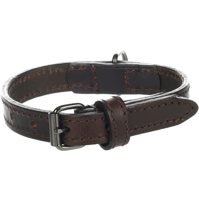 Afbeelding van Flamingo Denver Gewoon Halsband Honden Bruin Xs/s 24 30cm 15mm 1st 174558