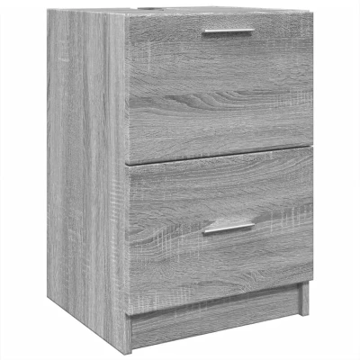 Afbeelding van Wastafelkast 40x37x59 cm bewerkt hout grijs sonoma eikenkleurig