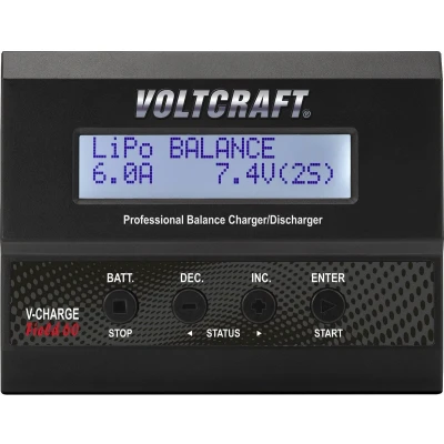 Afbeelding van VOLTCRAFT V Charge 60 DC Multifunctionele modelbouwlader 12 6 A Li poly, ion, LiFePO, LiHV, NiCd, NiMH, Lood
