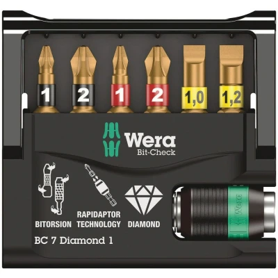 Afbeelding van Wera 7 delige bitset Bit Check Diamond 1 SB