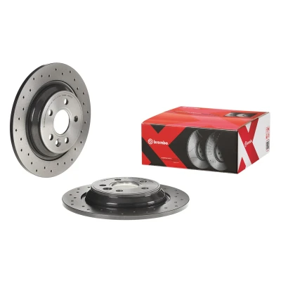 Afbeelding van BREMBO 08.A537.1X Remschijf 302 11 5 volledig, Geperforeerd Gecoat VOLVO: V60 I, S60 II, XC70 II Estate
