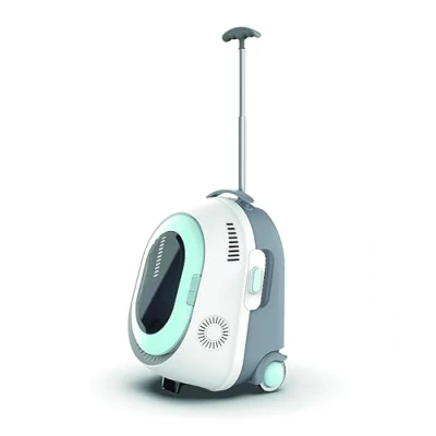 Afbeelding van VOLLEDIGE transportdoos Mpets TROLLEY Blauw &amp; Wit