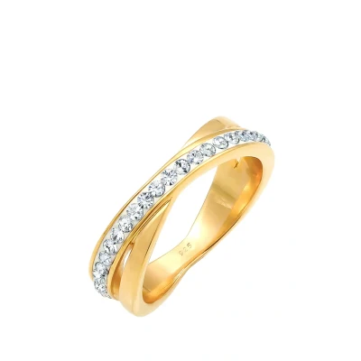 Afbeelding van Elli Ring Dames Slag met Kristallen in 925 Sterling Zilver